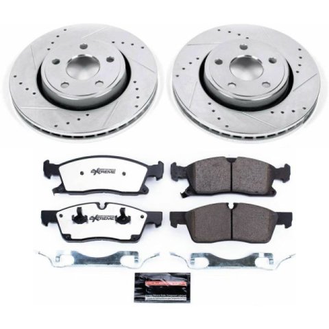 Power Stop 11-16 Jeep Gr& Cherokee Front Z36 Truck & Tow Kit w/Cals (1x psbK5951-36, 1x psbS5296) thumbnail 8