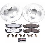 PowerStop Z36 Truck and Tow Brake Upgrade Kits with Calipers for 2006-2010 EXPLORER, MOUNTAINEER, 2007-2010 EXPLORER SPORT TRAC - KC1441-36 Disc Kits, Performance Kits, Front, Cross-drilled/Slotted Rotors, 2-piston Red Calipers, Ford, Mercury, Kit thumbnail 8