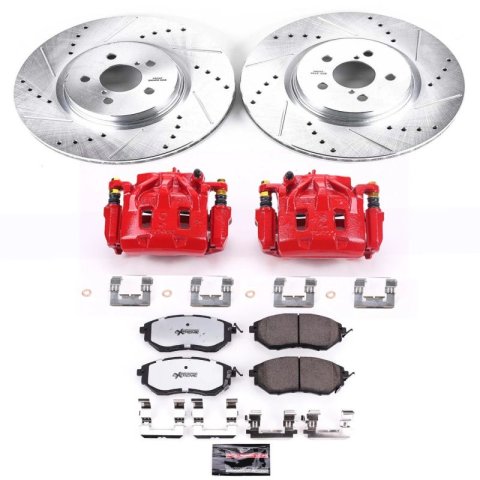 Power Stop 10-14 Subaru Outback Front Z26 Street Kit w/Cals (1x psbK285-26, 1x psbS3348)