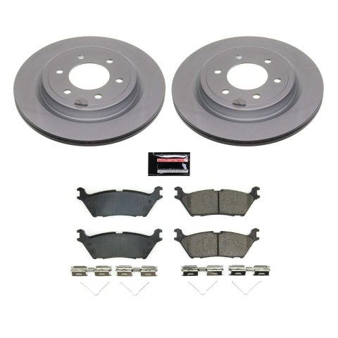 PowerStop Z17 Evolution Plus GEOMET Coated Brake Kits for 2022-2024 EXPEDITION, NAVIGATOR, 2021-2024 F-150 - CRK8803 Rotor and Pad Combos, Coated, Solid Surface Rotors, Ceramic Pads, Front and Rear, Ford, Lincoln, Kit thumbnail 5