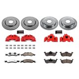 PowerStop Z36 Truck and Tow Brake Upgrade Kits with Calipers for 2007-2009 EXPEDITION, NAVIGATOR - KC4109-36 Rotors, Pads, Red Calipers, Drilled/Slotted Rotors, Pads, Front/Rear, Ford, Lincoln, Kit thumbnail 7
