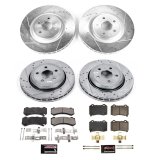 PowerStop Z23 Evolution Sport Brake Upgrade Kits for 2018-2020 DURANGO, GRAND CHEROKEE - K8760 Rotor and Pad Combos, Upgrade, Cross-drilled and Slotted, Carbon Fiber Ceramic Pads, Front and Rear, Dodge, Jeep, Kit thumbnail 7