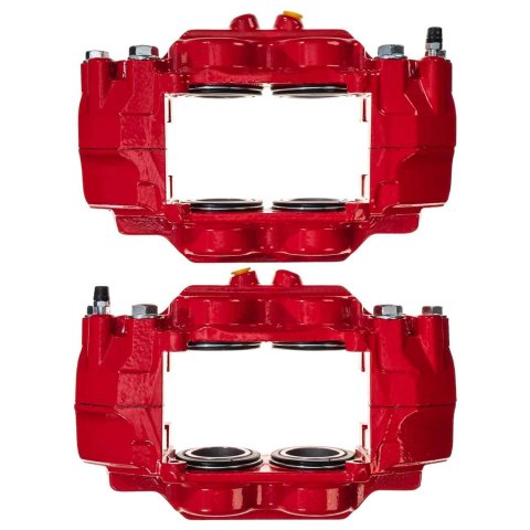 PowerStop Z36 Truck and Tow Brake Upgrade Kits with Calipers for 2015-2024 4RUNNER, 2016-2023 GX460 - KC5874A-36 Disc Kits, Calipers, Cross-drilled/Slotted Rotors, Red Calipers, Front Rear, Lexus, Toyota, Kit thumbnail 6