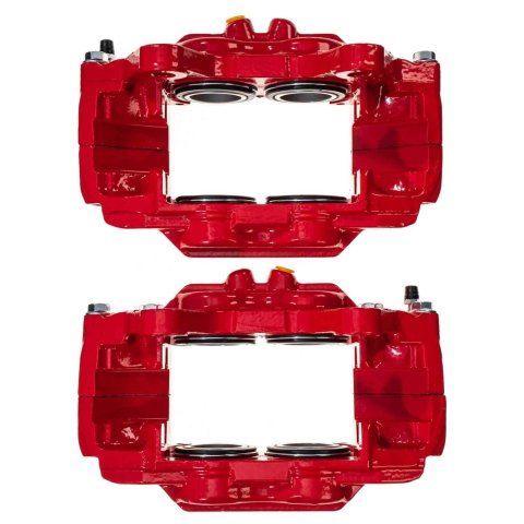 PowerStop Z36 Truck and Tow Brake Upgrade Kits with Calipers for 2015-2024 4RUNNER, 2016-2023 GX460 - KC5874A-36 Disc Kits, Calipers, Cross-drilled/Slotted Rotors, Red Calipers, Front Rear, Lexus, Toyota, Kit thumbnail 7