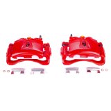 PowerStop Z23 Evolution Sport Brake Upgrade Kits with Calipers KC5338 Disc Kit, Kit, Front and Rear, Cross-drilled/Slotted Surface Rotors, Pads, Red Calipers, Chevy, GMC, Kit thumbnail 2