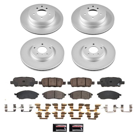 Power Stop 2009 Nissan 370Z Front and Rear Z17 Coated Brake Kit (1x psbCRK112, 1x psbCRK9064)