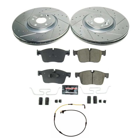PowerStop Z23 Evolution Sport Brake Upgrade Kits for 2017-2020 F-PACE, 2018-2020 RANGE ROVER VELAR - K8210 Rotor and Pad Combos, Sport, Cross-drilled and Slotted Rotors, Carbon Fiber Ceramic Pads, Front and Rear, Jaguar, Land Rover, thumbnail 3