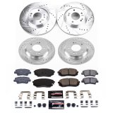 Power Stop 2020 Kia Optima Front and Rear Z23 Evolution Brake Kit (1x psbK7353, 1x psbK6985) thumbnail 9