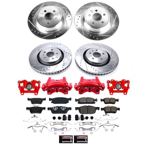 Power Stop 19-21 Lincoln Nautilus Front and Rear Z23 Evolution Kit w/Calipers (1x psbK7143, 1x psbK7417, 1x psbS5502, 1x psbS15140) thumbnail 2