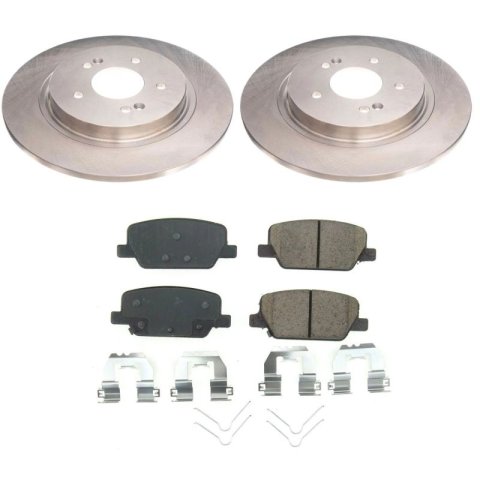 PowerStop Z17 Evolution Plus Stock Replacement Brake Kits for 2020-2025 PALISADE, 2020-2024 TELLURIDE - KOE8918 Rotor and Pad Combos, Replacement, Solid Surface Rotors, Ceramic Pads, Front and Rear, Hyundai, Kia, Kit thumbnail 2