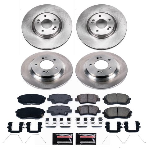 Power Stop 2020 Kia Optima Front and Rear Autospecialty Brake Kit (1x psbKOE6985, 1x psbKOE7509)