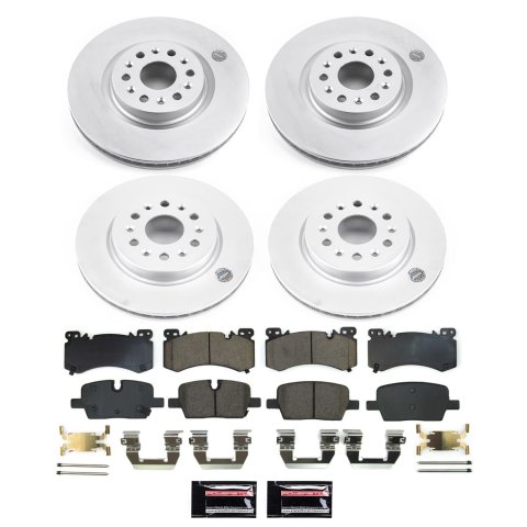 Power Stop 2022 Cadillac XT6 Front and Rear Z17 Coated Brake Kit (1x psbCRK8683, 1x psbCRK9076)