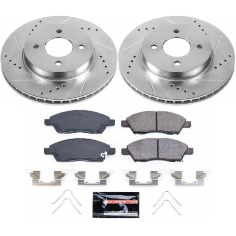 Power Stop 12-19 Nissan Versa Front and Rear Z23 Evolution Brake Kit (1x psbK6096, 1x psbKOE15477DK) thumbnail 4