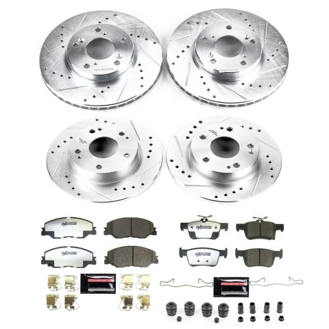 Power Stop 2022 Honda Civic Front and Rear Z26 Street Brake Kit (1x psbK8318-26, 1x psbK8330-26) thumbnail 5