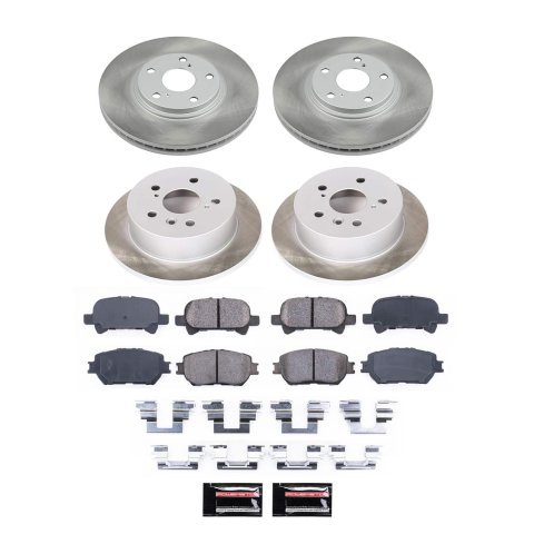 Power Stop 02-04 Toyota Camry Front and Rear Semi-Coated Rotor Kit (1x psbSC1143, 1x psbSC2417)