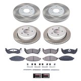PowerStop Z17 Evolution Plus Semi-Coated Rotor Brake Kits for 2003-2011 CROWN VICTORIA, GRAND MARQUIS, 2003-2004 MARAUDER - SC1365 and Pad Combo, Semi-Coated, Front and Rear, Solid Surface Rotors, Ceramic Pads, Ford, Mercury, Kit thumbnail 1