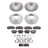 PowerStop Z17 Evolution Plus Semi-Coated Rotor Brake Kits SC1715 and Pad Combo, Semi-Coated, Front and Rear, Solid Surface Rotors, Ceramic Pads, Chrysler, Dodge, Kit thumbnail 1