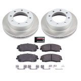 PowerStop Z17 Evolution Plus Semi-Coated Rotor Brake Kits SC1715 and Pad Combo, Semi-Coated, Front and Rear, Solid Surface Rotors, Ceramic Pads, Chrysler, Dodge, Kit thumbnail 2