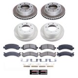 PowerStop Z17 Evolution Plus Semi-Coated Rotor Brake Kits for 2003-2020 EXPRESS 2500, SAVANA 2500 - SC2025 and Pad Combo, Semi-Coated, Front and Rear, Solid Surface Rotors, Ceramic Pads, Chevrolet, GMC, Kit thumbnail 4