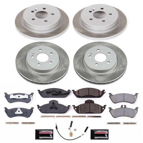 Power Stop 98-03 Mercedes-Benz ML320 Front and Rear Semi-Coated Rotor Kit (1x psbSC864, 1x psbSC866)
