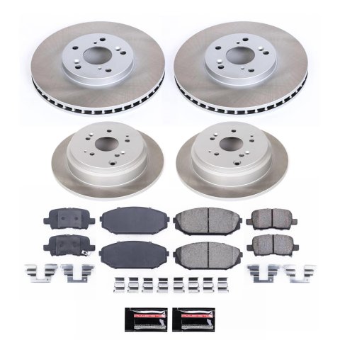 Power Stop 02-04 Honda Odyssey Front and Rear Semi-Coated Rotor Kit (1x psbSC2299, 1x psbSC5502) thumbnail 1