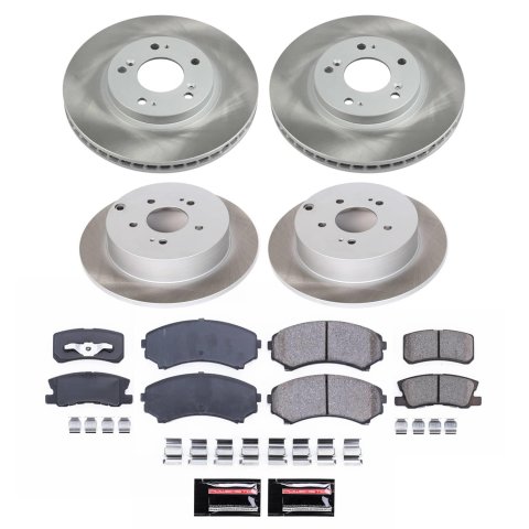 Power Stop 04-08 Mitsubishi Endeavor Front and Rear Semi-Coated Rotor Kit (1x psbSC5258, 1x psbSC5260) thumbnail 5