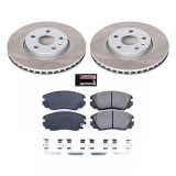 PowerStop Z17 Evolution Plus Semi-Coated Rotor Brake Kits for 2010-2017 EQUINOX, TERRAIN - SC5516 and Pad Combo, Semi-Coated, Front and Rear, Solid Surface Rotors, Ceramic Pads, Chevrolet, GMC, Kit thumbnail 2