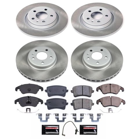 Power Stop 09-11 Audi A4 Front and Rear Semi-Coated Rotor Kit (1x psbSC4745, 1x psbSC5752)