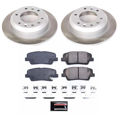 Power Stop 07-08 Hyundai Entourage Front and Rear Semi-Coated Rotor Kit (1x psbSC4664, 1x psbSC5906) thumbnail 2