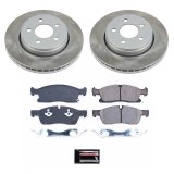 PowerStop Z17 Evolution Plus Semi-Coated Rotor Brake Kits for 2011-2020 DURANGO, 2011-2016 GRAND CHEROKEE - SC5952 and Pad Combo, Semi-Coated, Front and Rear, Solid Surface Rotors, Ceramic Pads, Dodge, Jeep, Kit thumbnail 1