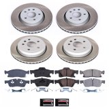 PowerStop Z17 Evolution Plus Semi-Coated Rotor Brake Kits for 2011-2020 DURANGO, 2011-2012 GRAND CHEROKEE - SC5955 and Pad Combo, Semi-Coated, Front and Rear, Solid Surface Rotors, Ceramic Pads, Dodge, Jeep, Kit thumbnail 4