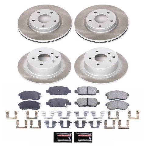 Power Stop 13-18 Nissan Sentra Front and Rear Semi-Coated Rotor Kit (1x psbSC098, 1x psbSC6961) thumbnail 5