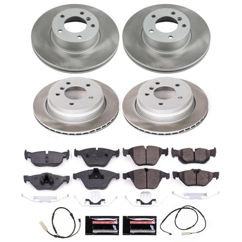 Power Stop 13-15 BMW X1 Front and Rear Semi-Coated Rotor Kit (1x psbSC7008, 1x psbSC7026)