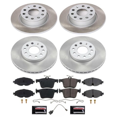 Power Stop 15-16 Audi A3 Front and Rear Semi-Coated Rotor Kit (1x psbSC7080, 1x psbSC7093) thumbnail 2