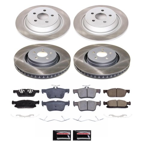 Power Stop 16-18 Lincoln MKX Front and Rear Semi-Coated Rotor Kit (1x psbSC7143, 1x psbSC7144) thumbnail 5