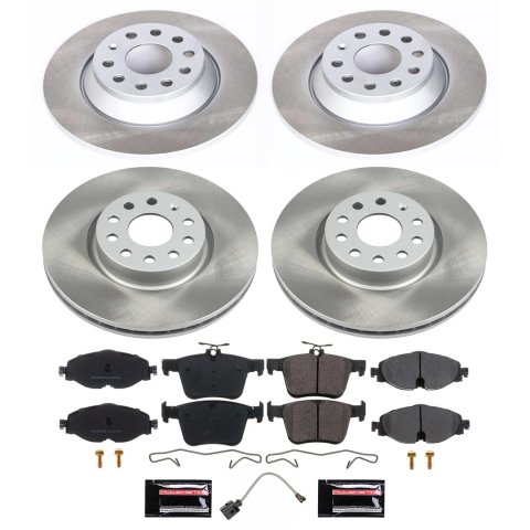 Power Stop 16-21 Audi TT Quattro Front and Rear Semi-Coated Rotor Kit (1x psbSC7082, 1x psbSC7176) thumbnail 1