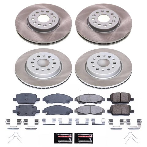 Power Stop 18-20 Buick Enclave Front and Rear Semi-Coated Rotor Kit (1x psbSC7409, 1x psbSC7411) thumbnail 2