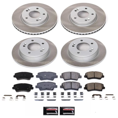 Power Stop 2017 Hyundai Veloster Front and Rear Semi-Coated Rotor Kit (1x psbSC6502, 1x psbSC7672) thumbnail 2