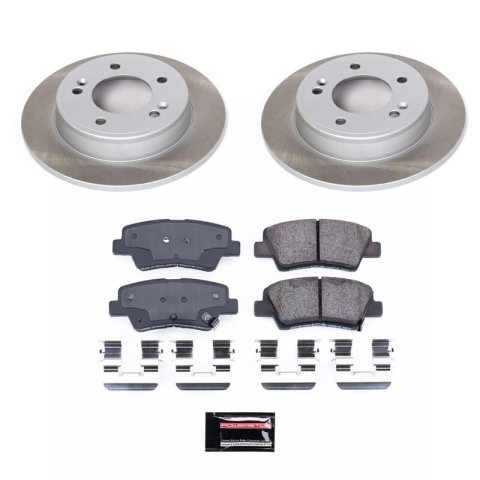 Power Stop 2017 Hyundai Veloster Front and Rear Semi-Coated Rotor Kit (1x psbSC6502, 1x psbSC7673) thumbnail 2