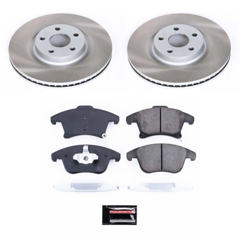 Power Stop 17-20 Lincoln MKZ Front and Rear Semi-Coated Rotor Kit (1x psbSC7144, 1x psbSC7885) thumbnail 1