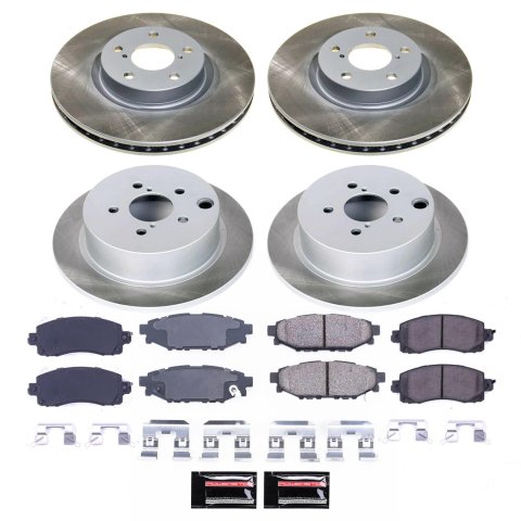 Power Stop 17-22 Subaru Impreza Front and Rear Semi-Coated Rotor Kit (1x psbSC6107, 1x psbSC7891) thumbnail 5