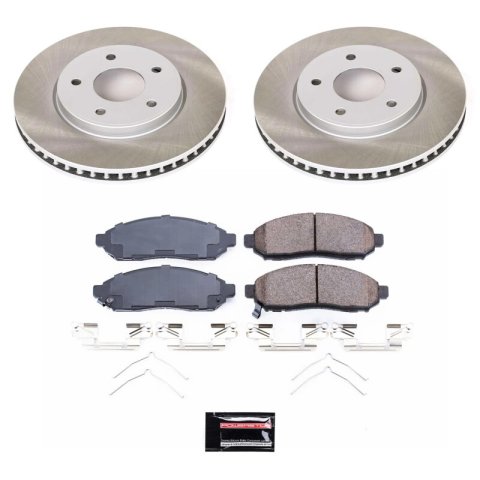 Power Stop 11-14 Nissan LEAF Front and Rear Semi-Coated Rotor Kit (1x psbSC6492, 1x psbSC6761) thumbnail 7