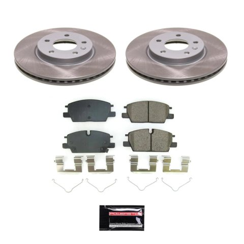PowerStop Z17 Evolution Plus Semi-Coated Rotor Brake Kits for 2022-2024 EQUINOX, TERRAIN, 2021-2022 MALIBU - SC8799 and Pad Combo, Semi-Coated, Front and Rear, Solid Surface Rotors, Ceramic Pads, Chevrolet, GMC, Kit thumbnail 6