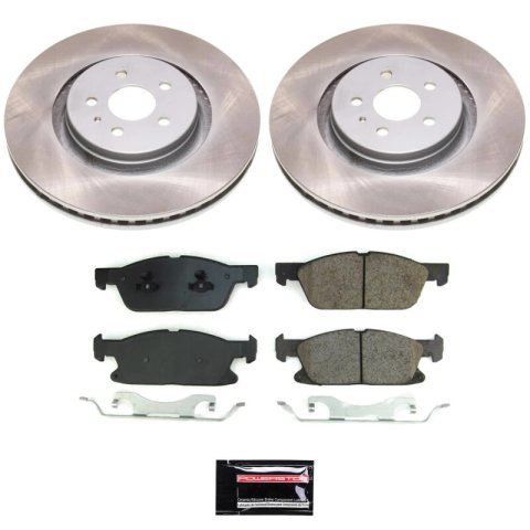 Power Stop 17-20 Lincoln MKZ Front and Rear Semi-Coated Rotor Kit (1x psbSC7144, 1x psbSC8960) thumbnail 6