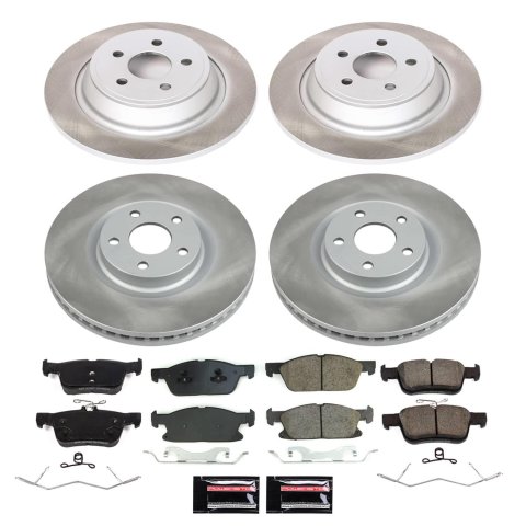 Power Stop 17-20 Lincoln Continental Front and Rear Semi-Coated Rotor Kit (1x psbSC7417, 1x psbSC8961) thumbnail 4