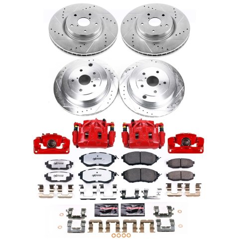 Power Stop 06-07 Subaru B9 Tribeca Front and Rear Z26 Street Kit w/Calipers (1x psbK4603-26, 1x psbK4645-26, 1x psbS3348, 1x psbS3234) thumbnail 6