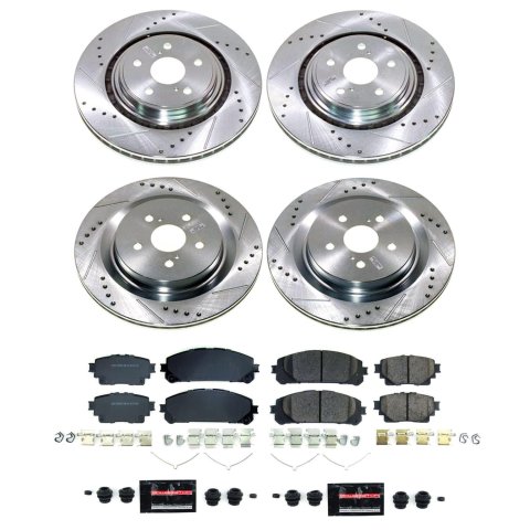Power Stop 2019 Nissan Rogue Front and Rear Z23 Evolution Kit w/Calipers (1x psbK7034, 1x psbK6761, 1x psbS6696, 1x psbS7146) thumbnail 2