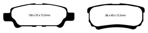 EBC S14 Brake Pad and Rotor Kit (1x ebcDP61563, 1x ebcRK7108) thumbnail 6