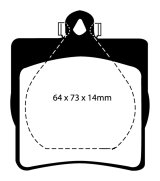EBC S12 Brake Pad and Rotor Kit (1x ebcRK891, 1x ebcDP31191C) thumbnail 6