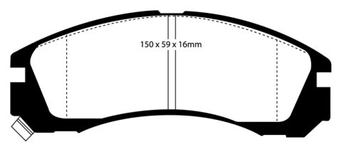 EBC S5 Brake Pad and Rotor Kit (1x ebcGD7336, 1x ebcDP4954R) thumbnail 5